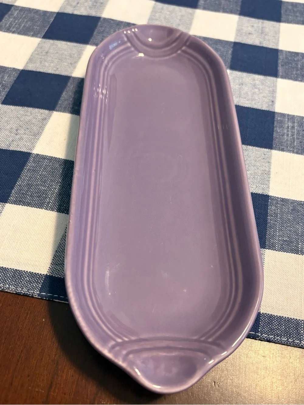 Fiestaware utility or relish tray, Lilac, Fiesta,